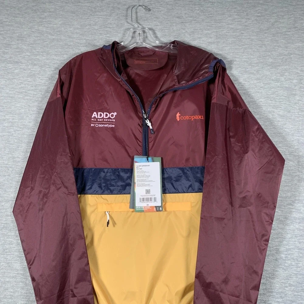 Cotopaxi Jacket Mens Small Multicolor Teca Half Zip Windbreaker Hooded Packable‎